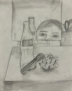 A drawing of a person with a wrench and bottle