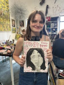 Fiona Apple portrait; student artwork.